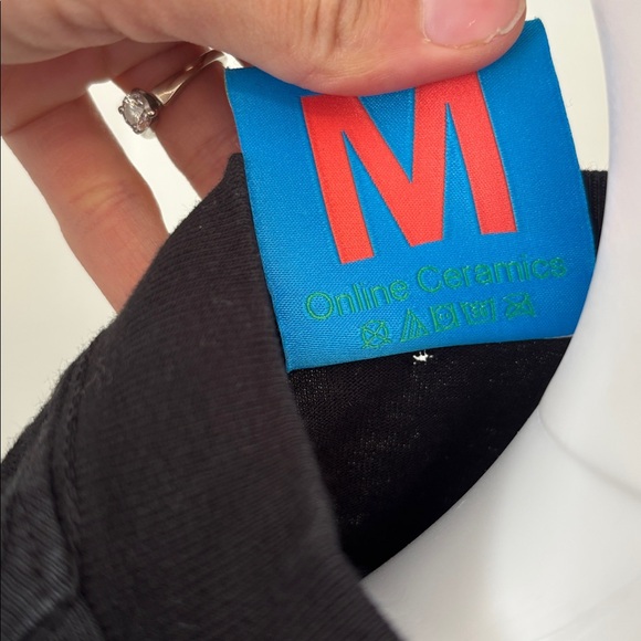 Online Ceramics Black Graphic “Heart Locket” T-Shirt with Bat Print - Picture 4 of 6